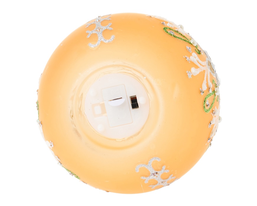 Idea regalo Pasqua Uovo luminoso decorato arancio con luce LED Selezione Zanolli