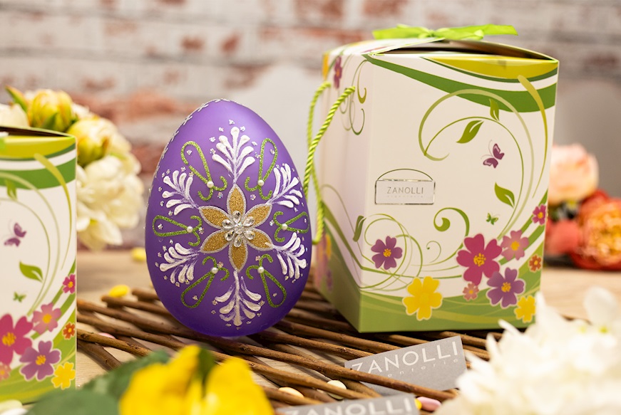 Decorated luminous egg with LED light Selezione Zanolli