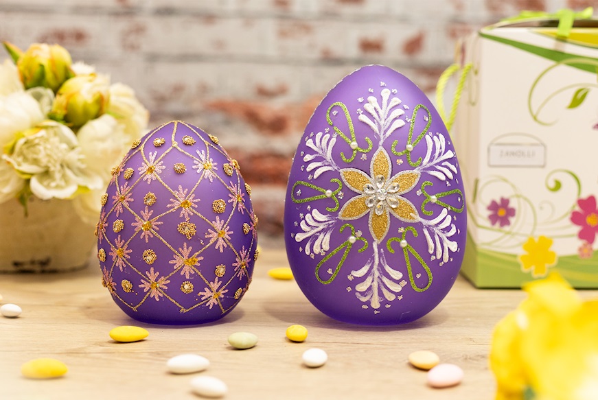 Decorated luminous egg with LED light Selezione Zanolli
