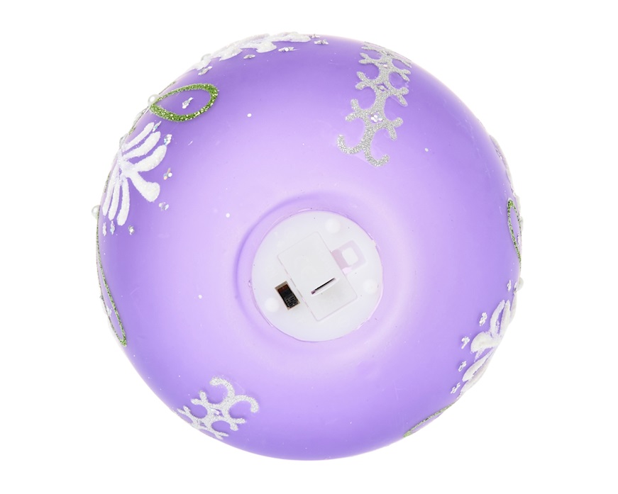 Idea regalo Pasqua Uovo luminoso decorato viola con luce LED Selezione Zanolli