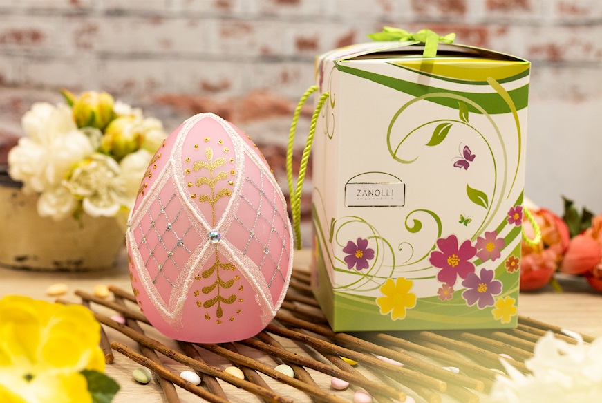 Decorated luminous egg with LED light Selezione Zanolli