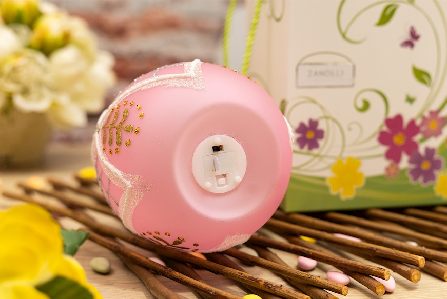 Decorated luminous egg with LED light Selezione Zanolli