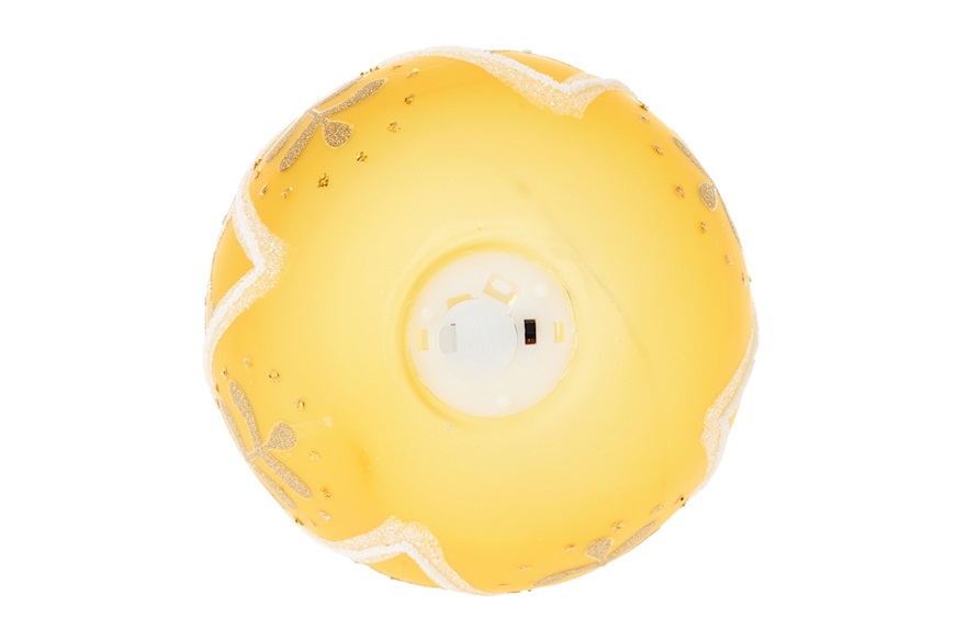 Idea Regalo Pasqua Uovo luminoso decorato giallo con luce LED Selezione Zanolli