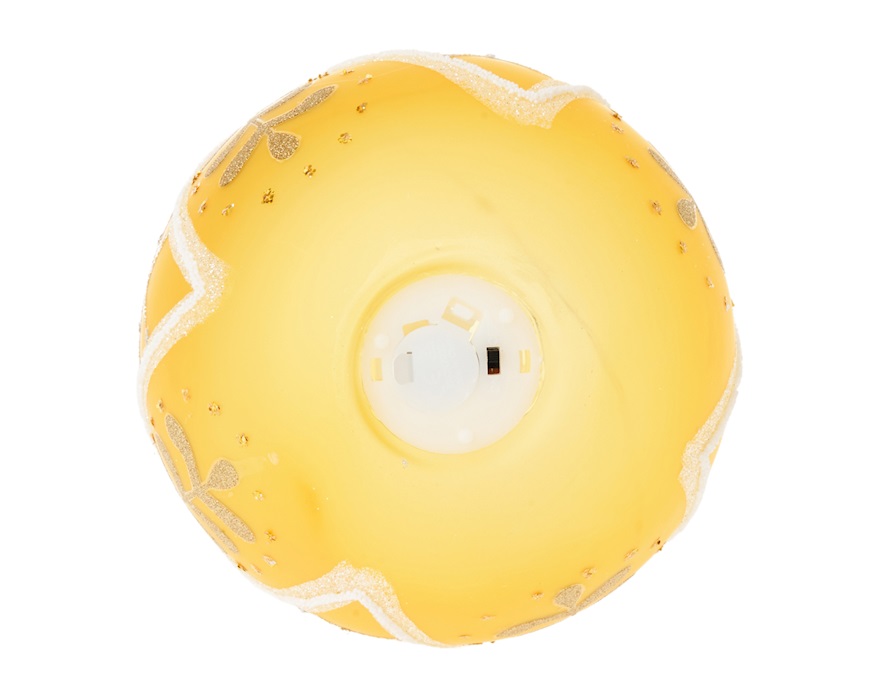 Idea regalo Pasqua Uovo luminoso decorato giallo con luce LED Selezione Zanolli