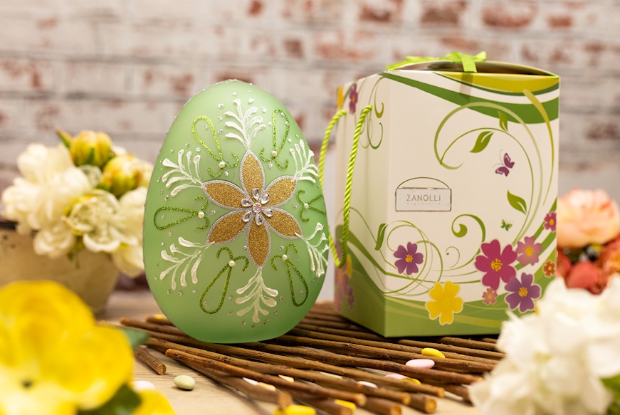 Decorated luminous egg with LED light Selezione Zanolli