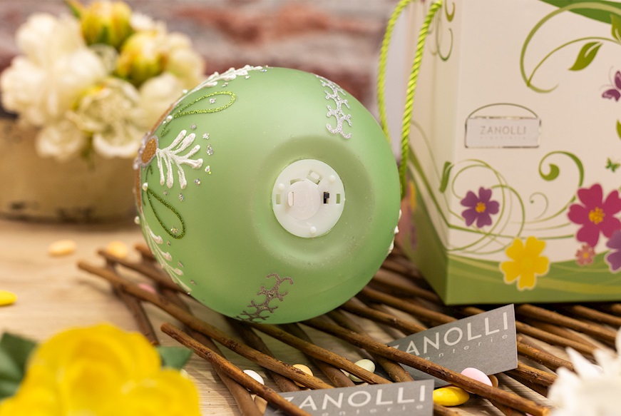 Decorated luminous egg with LED light Selezione Zanolli