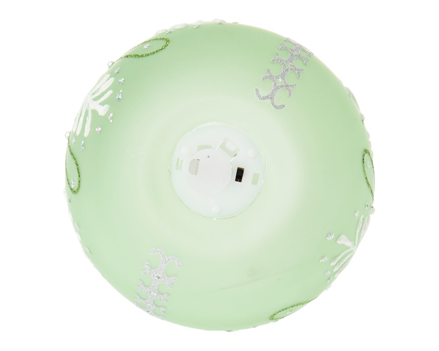 Idea regalo Pasqua Uovo luminoso decorato verde con luce LED Selezione Zanolli