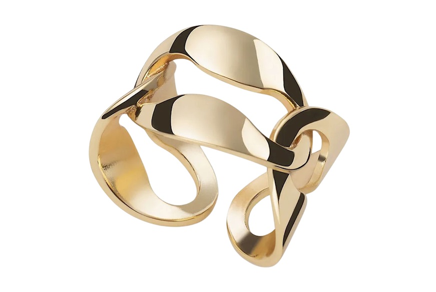 Anello Dinamica in bronzo dorato Unoaerre