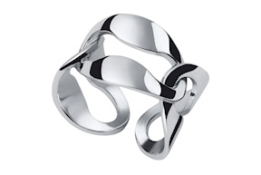 Anello Dinamica in bronzo bianco Unoaerre