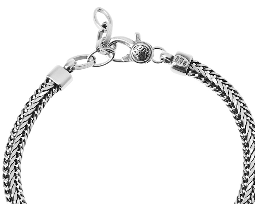 Bracciale uomo Deep argento con tre fascette Sovrani