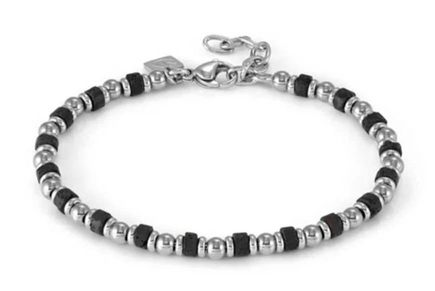 Bracciale Uomo Instinctstyle Sea acciaio pietra lavica Nomination