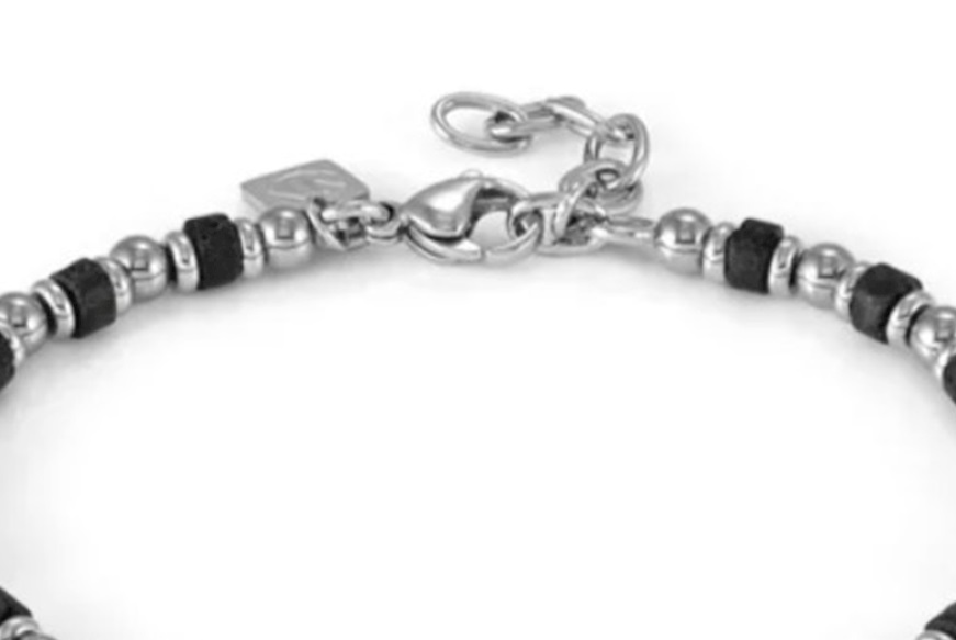 Bracciale Uomo Instinctstyle Sea acciaio pietra lavica Nomination