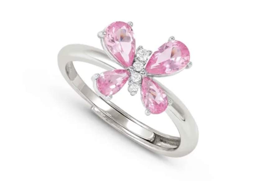 Anello Shine Me Up argento Farfalla Rosa Nomination