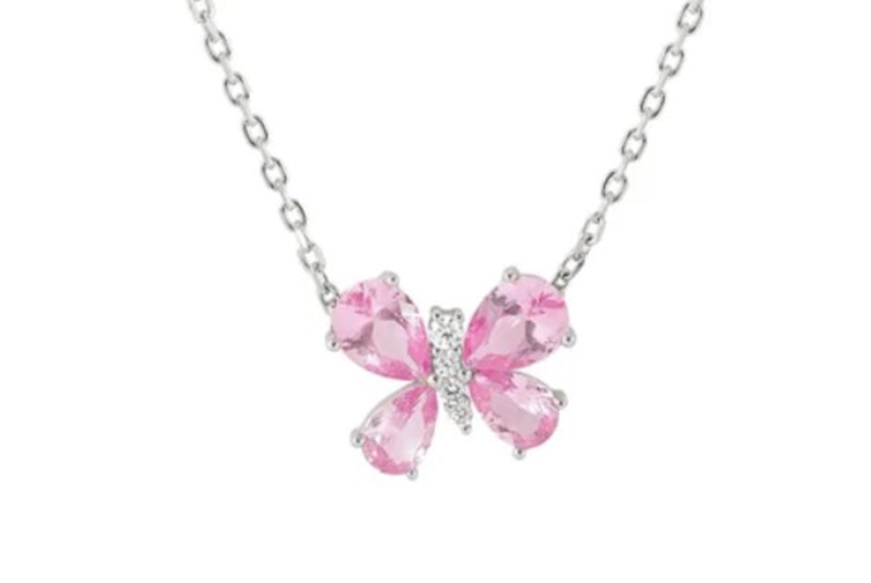 Collana Shine Me Up argento Farfalla Rosa Nomination
