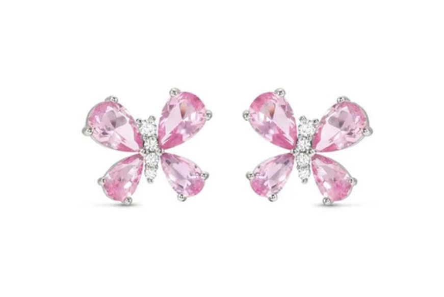 Earrings Shine Me Up silver Pink Butterfly Nomination