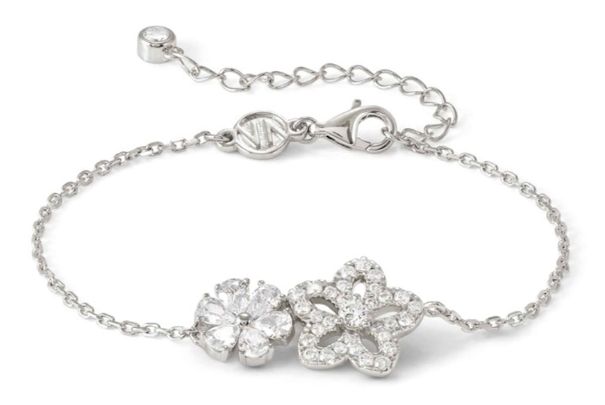 Bracciale Sweet Madame argento Fiore Bianco Nomination