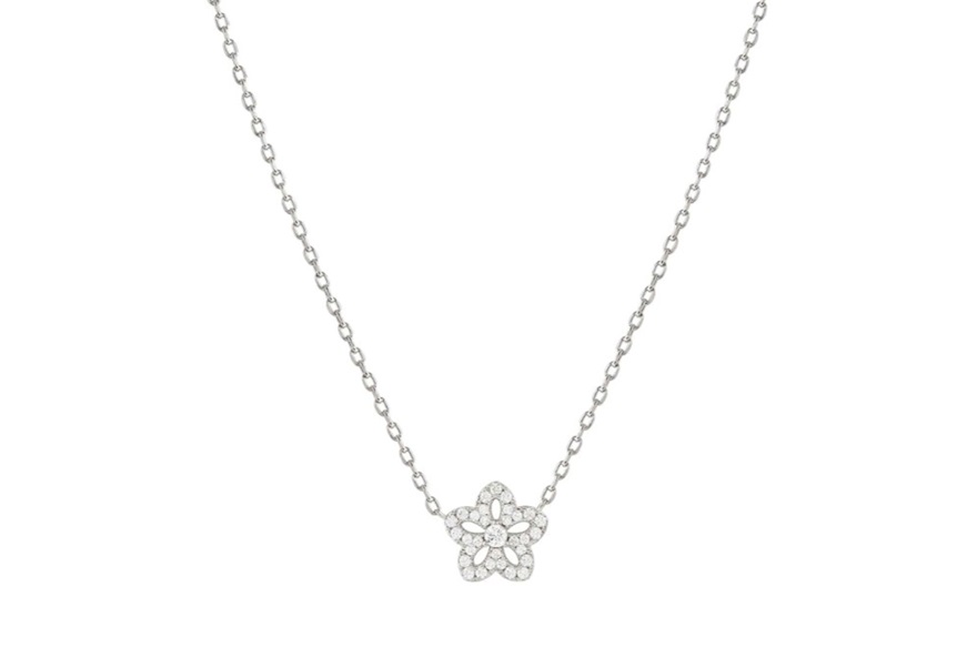 Collana Sweet Madame argento Fiore Bianco Nomination