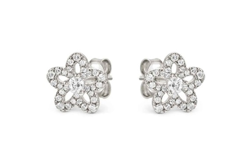 Orecchini Sweet Madame argento Fiore Bianco Nomination