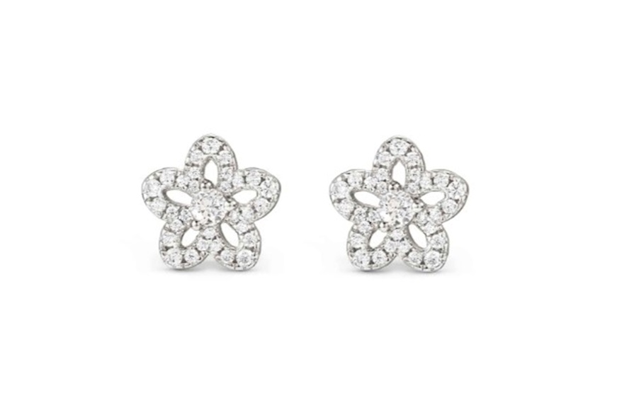 Orecchini Sweet Madame argento Fiore Bianco Nomination