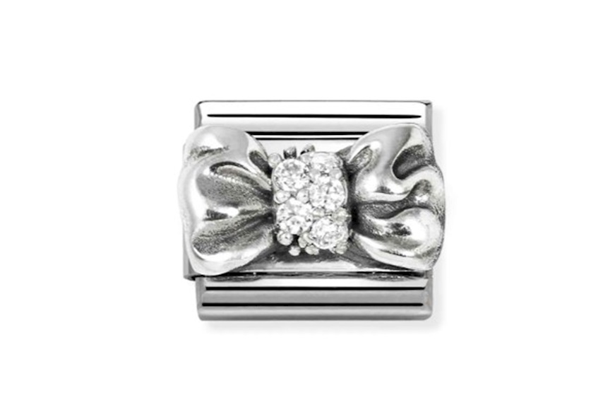 Bow Composable steel silver and zircons Nomination