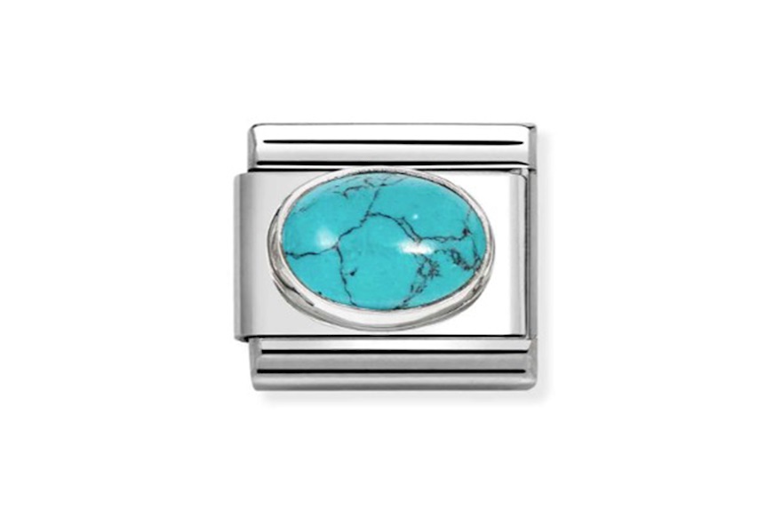 Veined Turquoise Composable steel and silver Nomination