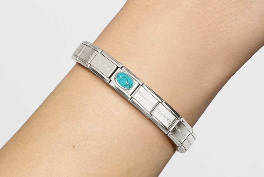 Veined Turquoise Composable steel and silver Nomination