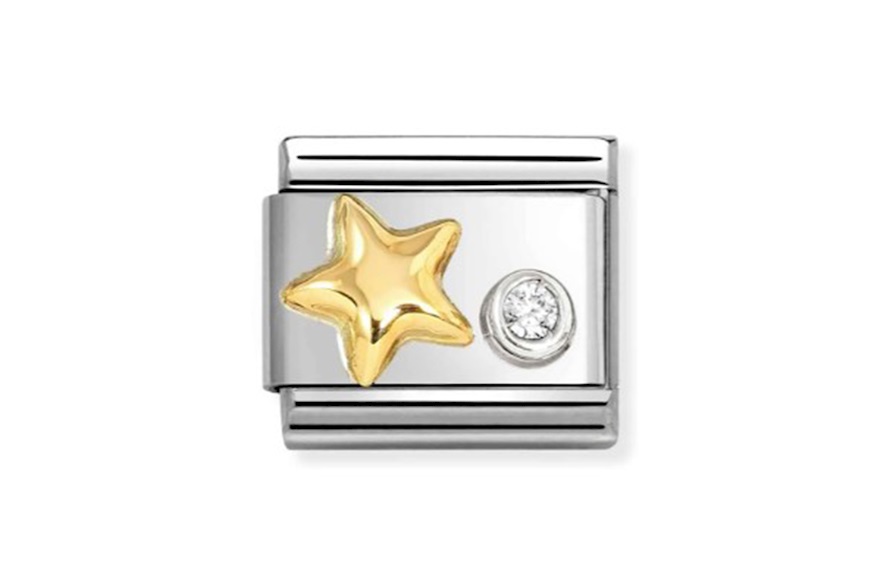 Stella Composable acciaio oro e zircone Nomination
