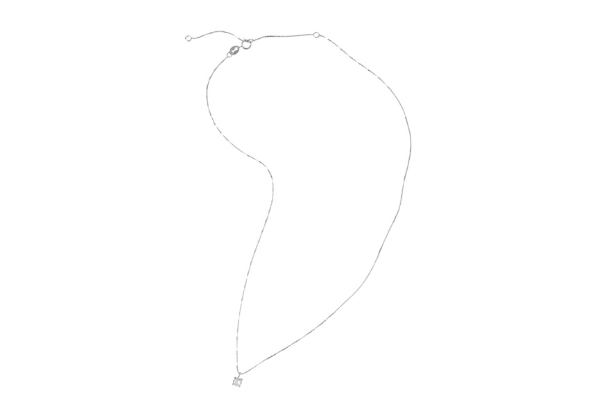 Necklace silver with white zircon Sovrani