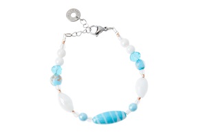 Bracciale Ortensia bianco e turchese Antica Murrina