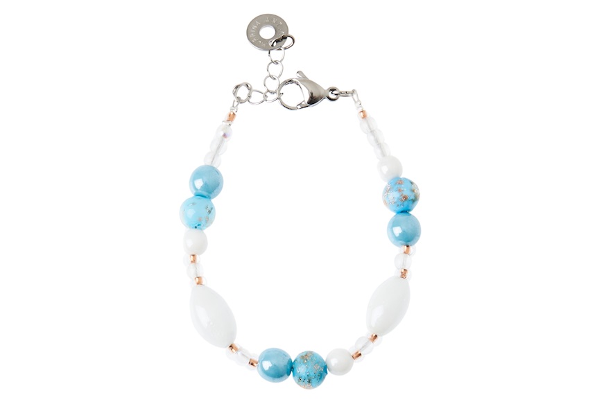 Bracelet Ortensia white and blue Antica Murrina