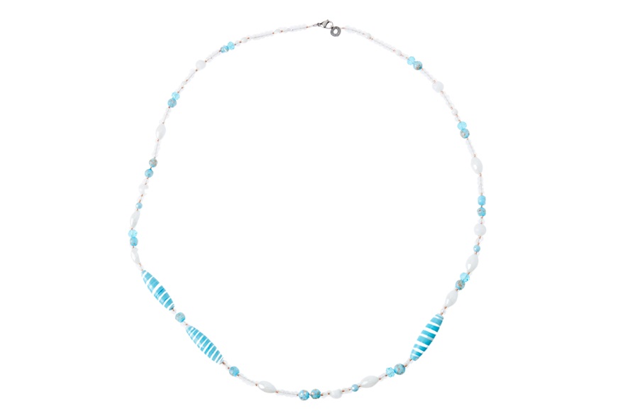 Necklace Ortensia white and blue Antica Murrina