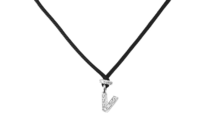 Collana oro 750‰ con ciondolo lettera V Selezione Zanolli