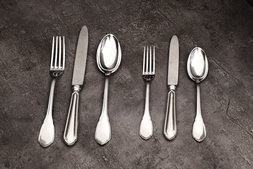 Servizio Posate argento 2785 grammi 72 pezzi in stile Settecento usato ricondizionato Zanolli Vintage