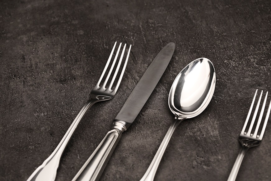 Servizio Posate argento 2785 grammi 72 pezzi in stile Settecento usato ricondizionato Zanolli Vintage