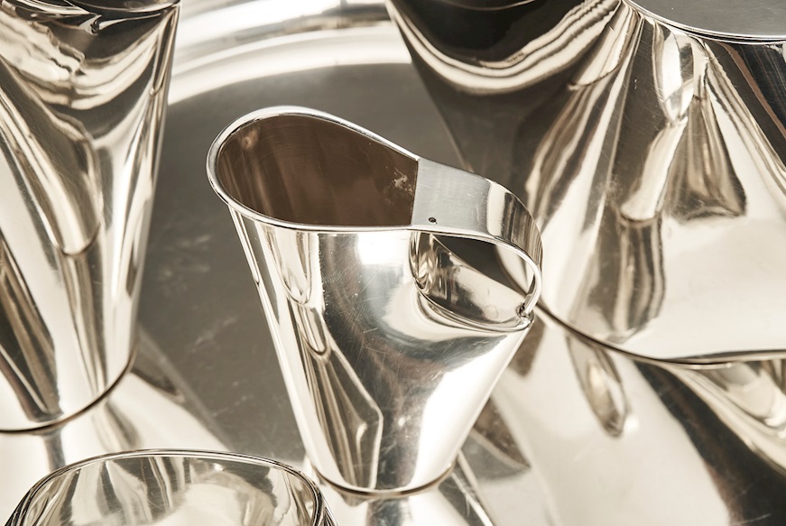 Servizio da the e caffè argento 2652 grammi 5 pezzi Christofle usato ricondizionato Zanolli Vintage