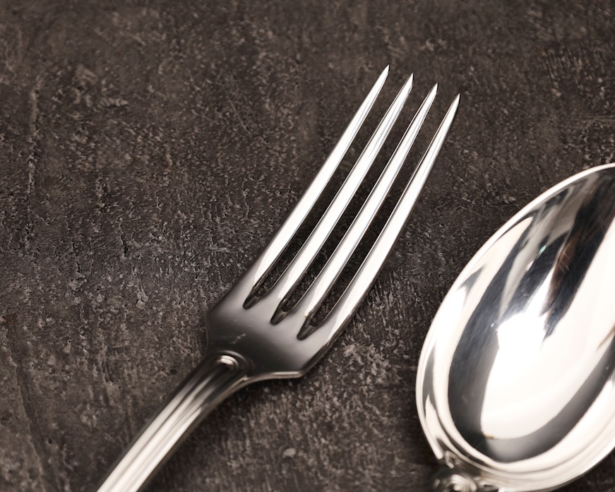 Legumes cutlery set silver 319 grammi 2 pieces in Baroque style Zanolli Vintage