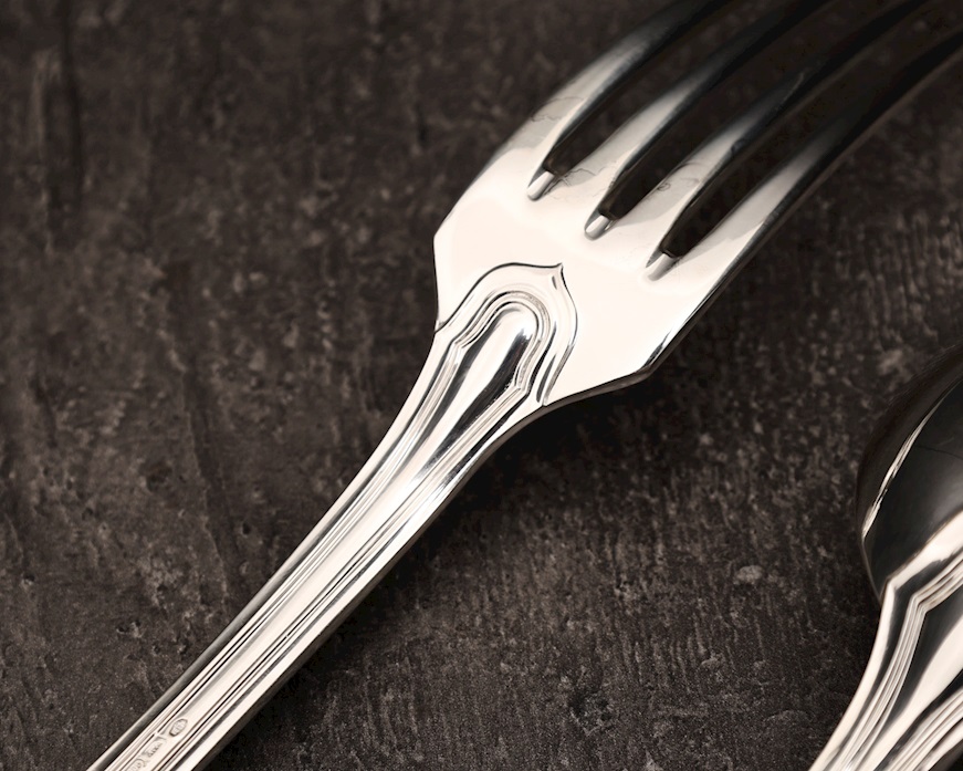 Legumes cutlery set silver 319 grammi 2 pieces in Baroque style Zanolli Vintage