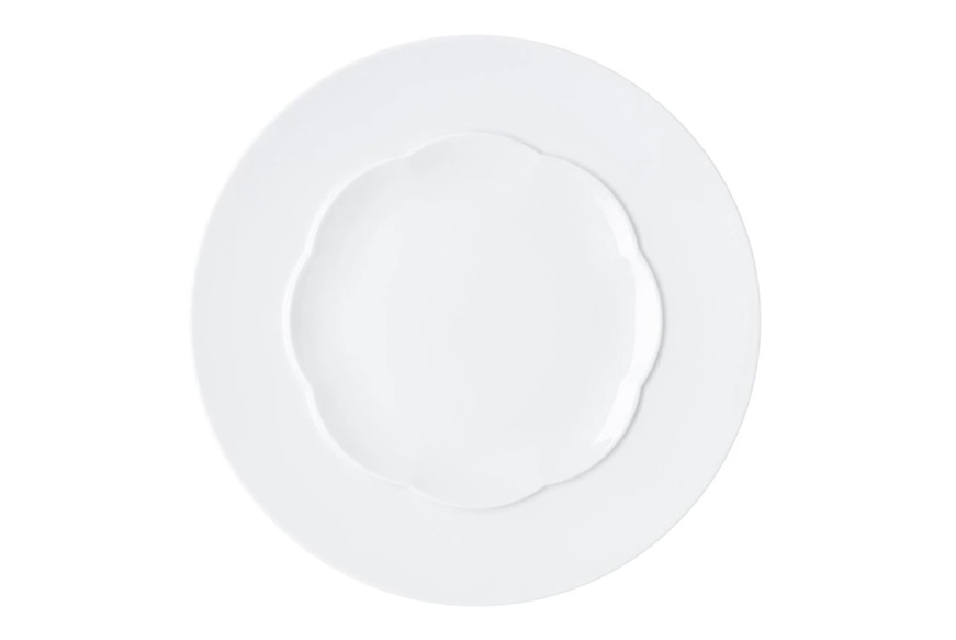 Piatto piano Sonetto porcellana bianco Rosenthal