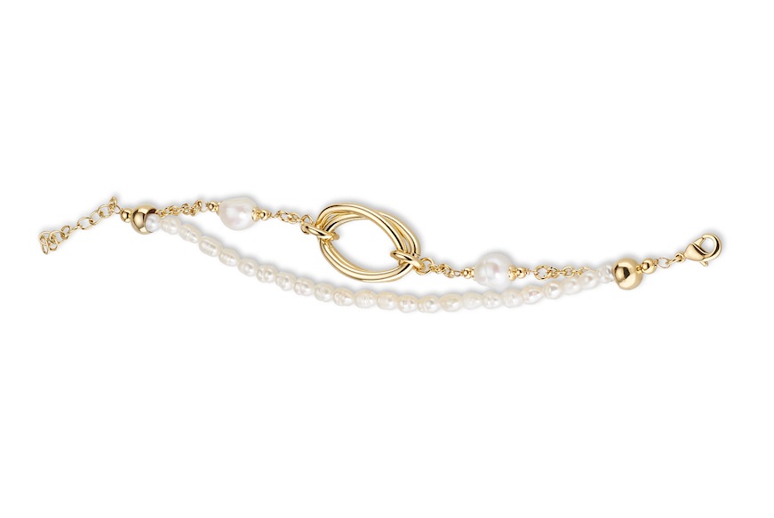 Bracelet brass with river's pearls Sovrani