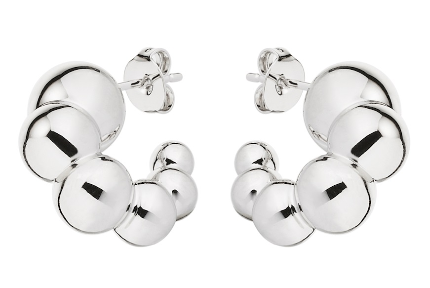 Earrings brass in rhodium-plated brass Sovrani
