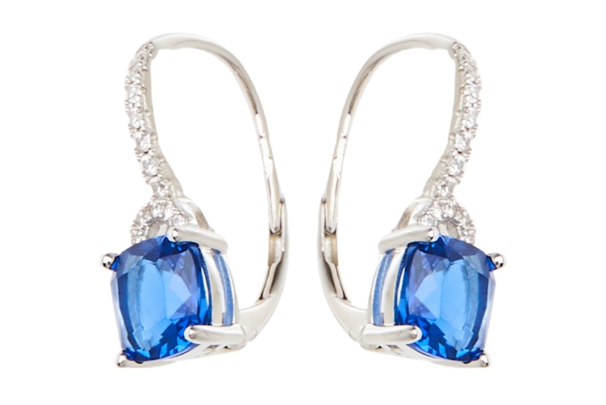 Orecchini argento con zirconi blu e bianchi Sovrani