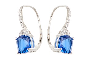 Orecchini argento con zirconi blu e bianchi Sovrani