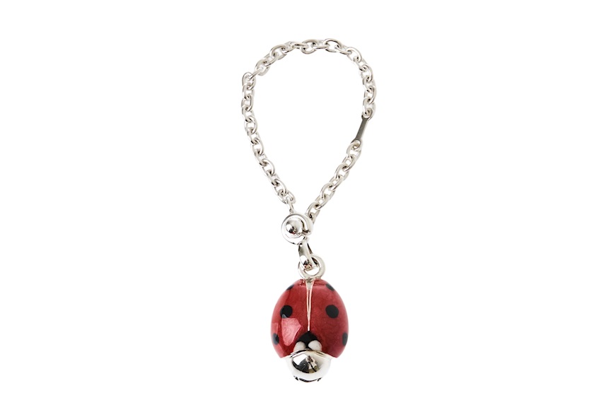 Portachiavi Coccinella argento Selezione Zanolli
