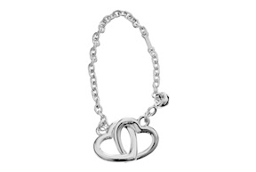 Portachiavi Cuori intrecciati argento Selezione Zanolli