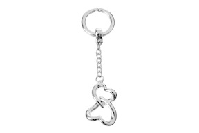 Portachiavi Cuori intrecciati argento Selezione Zanolli