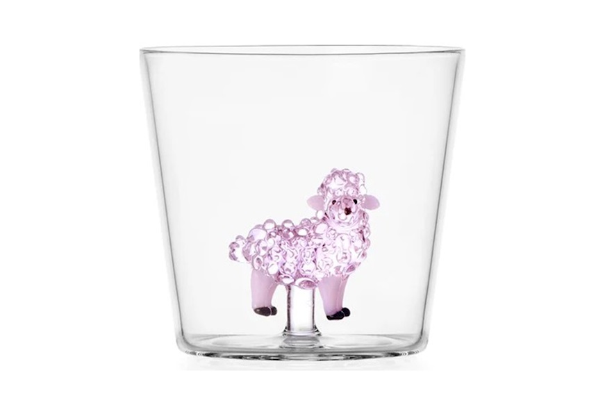 Bicchiere tumbler Animal Farm Pecora Rosa Ichendorf