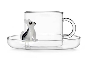 Tazza The con piatto Dog Bull Terrier Ichendorf