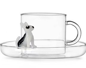 Tea cup with saucer Dogs Bull Terrier Ichendorf