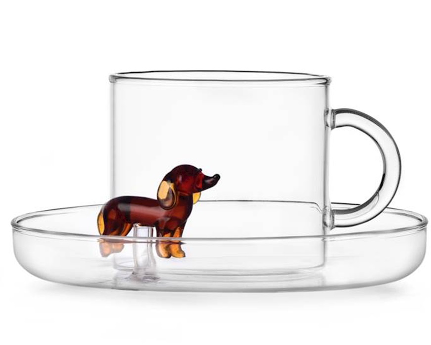 Tea cup with saucer Dogs Bassotto Ichendorf