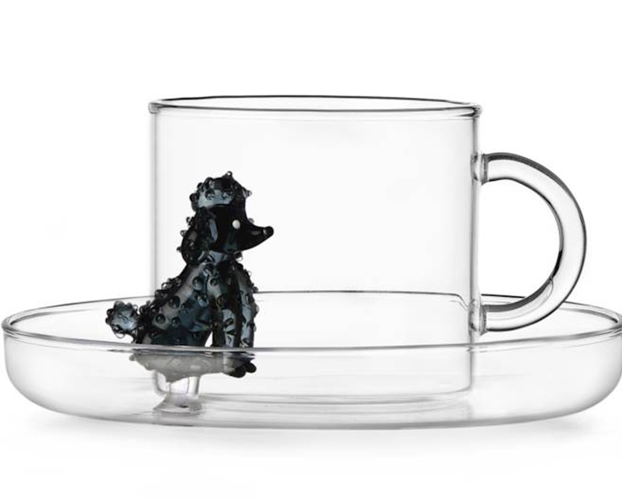 Tea cup with saucer Dogs Poodle Ichendorf